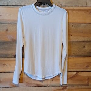 Athleta White Long Sleeve Tee
